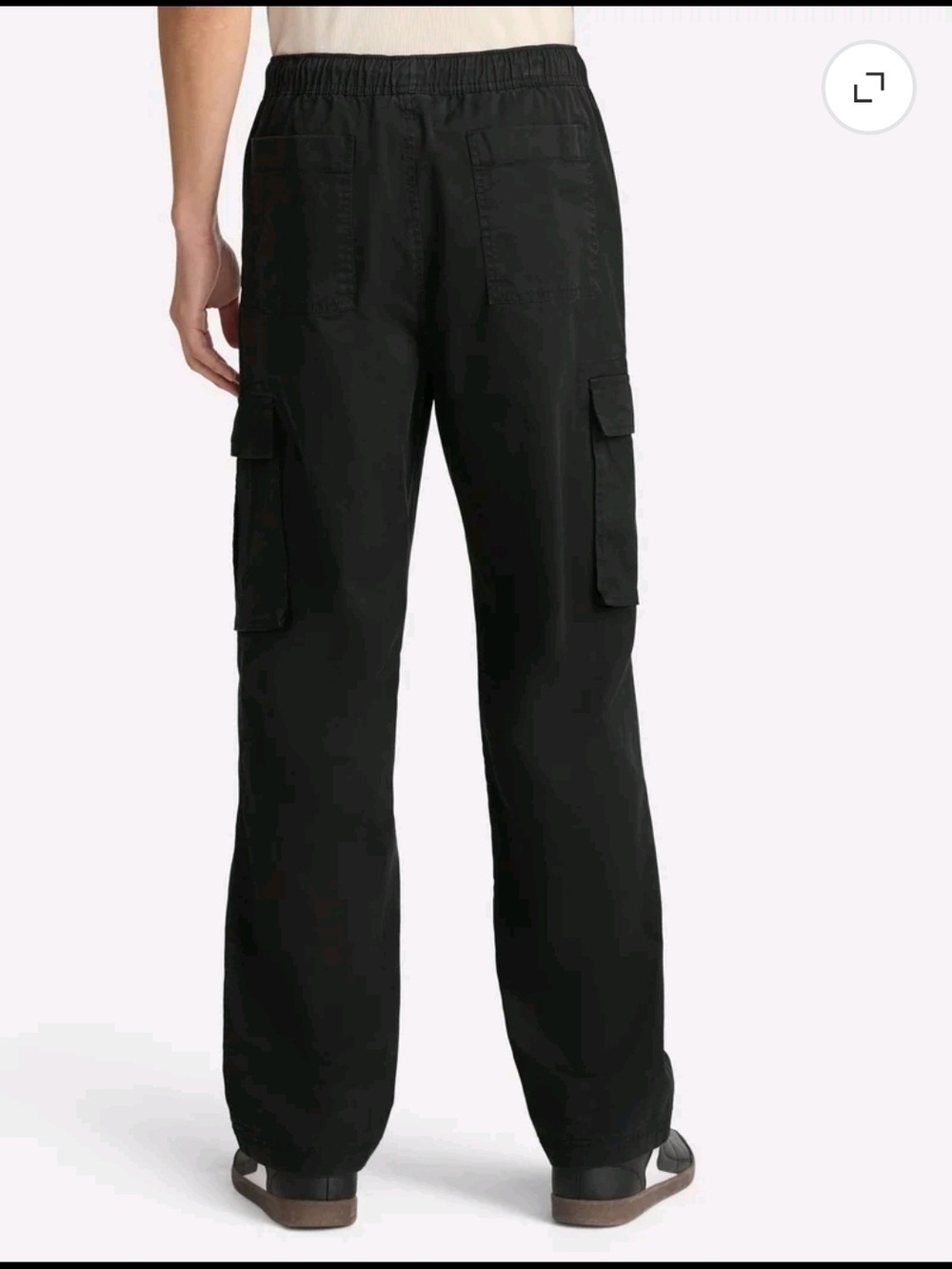 No Boundaries NEW Men's Black Cargo Pants Drawstring Elastic Waist 3XL (48-50) - Picture 2 of 8